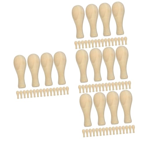 ARTIBETTER 4 Sätze Heißer Lack Wachssiegel Löffel Scrapbooking Holzstempel Umschlag Wachssiegel Stempel Griff Für Scrapbooking-stempel Stempelgriff Stempel Zubehör Hölzern Khaki 20 Stück * 4 von Artibetter