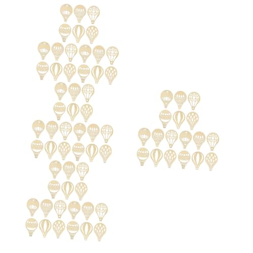ARTIBETTER 4 Sätze Heißluftballon-holzspäne Ausgeschnitten Heißluftballondekoration Schild Scheiben Heiße Luft Leer Ausschnitte Ballonhandwerk Kindergarten Hängend Party Beige 18 Stücke * 4 von Artibetter