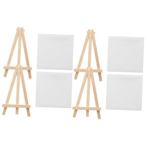 ARTIBETTER 4 Sätze Mini Staffelei Teiliges Zarten Mini Leinwänden und Vielseitigen Malstaffeleien für Diy Kunstprojekte und Dekoration von Artibetter