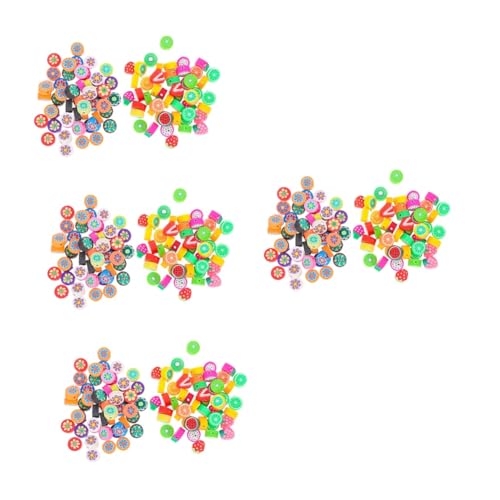 ARTIBETTER 4 Sätze Polymer Clay Spacer Beads Blumendekoration Für Diy Armbänder Und Kinderfreundliche Bastelperlen Mischpaket 100 Stück * 4 von Artibetter