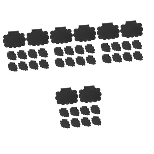 ARTIBETTER 4 Sätze Preisanzeigetafel Trocken Abwischbare Etiketten Kleine Kreideetiketten Tafeletiketten Schule Korb-tags Etiketten Zum Organisieren Plastik Black 10 Stück * 4 von Artibetter