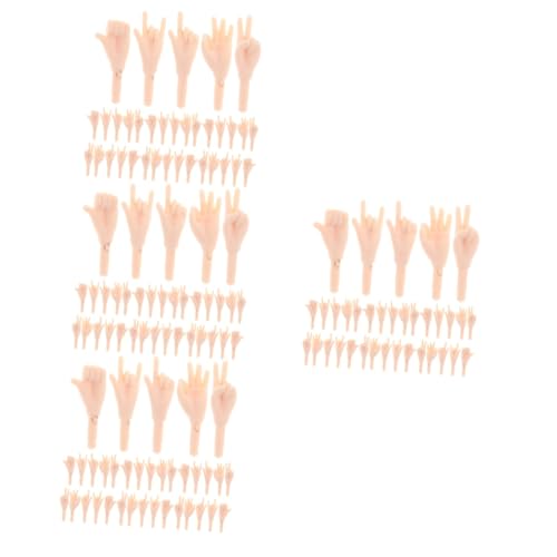 ARTIBETTER 4 Sätze Puppenhandzubehör Puppenteile Mädchen Herstellung Streich Anpassen Hände Verbindungsstücke Für Puppenhandteile Gefälschte Handteile Pvc Beige 100 Stück * 4 von Artibetter