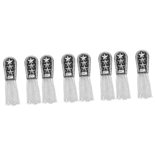 ARTIBETTER 4 Sätze Quasten Eskapula Schmuck Felsen Schulter-abzeichen- Vintage Quaste Epaulet Modequaste Quaste Aus Metall Schulterklappen Schmuck Legierung 2 Stücke * 4 von Artibetter