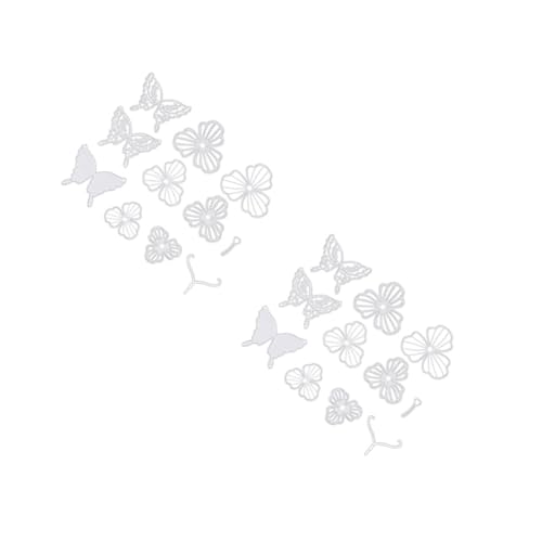ARTIBETTER 4 Sätze Stanzform Kartenherstellung stirbt Schneiden Sammelalbum gestanzt schablonen Bastelstanzen für die Kartenherstellung DIY Handwerk sterben Kohlenstoffstahl Silber von Artibetter