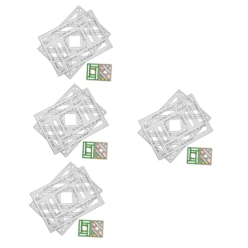 ARTIBETTER 4 Sätze Stanzformen Handwerk Schild Sammelalbum Prägung Schablonen Schneiden Album Gestanzt Stanzteile Für Die Kartenherstellung Metall Silver 2 Stück * 4 von Artibetter