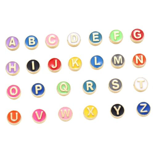 ARTIBETTER 4 Sätze Teiliges Bunte Buchstabenperlen Diy Schmuckzubehör Für Armbänder Und Ohrringe Leichtem Und Haltbarem Material Für Kreative Bastelprojekte 26 Stück * 4 von Artibetter