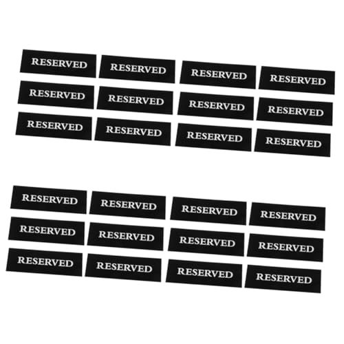 ARTIBETTER 4 Sätze Tel -karte Eingabeaufforderung Karte Reservierungstisch Reservierte Schilder Für Hochzeitsstühle Partei Reserviertes Zeichen Acryl Black 6 Stück * 4 ARTIBETTER 4 Sätze Tel -karte Eingabeaufforderung Karte Reservierungstisch Reservierte Schilder Für Hochzeitsstühle Partei Reserviertes Zeichen Acryl Black 6 Stück * 4 von Artibetter