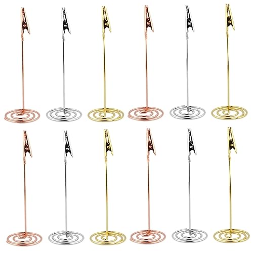 ARTIBETTER 4 Sätze Tischkartenhalter Robuste Foto Und Memo Clips Für Tischdekoration Elegante Halter Für Platzkarten Bilder Und Notizen Für Hochzeiten Feiern 3 Stück * 4 von Artibetter