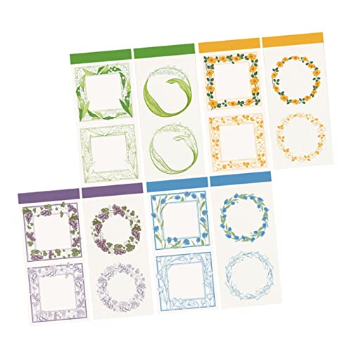 ARTIBETTER 4 Sätze Vintage Scrapbook Dekorative Ästhetische Papiere für Scrapbooking und Journaling Handgemacht mit Floralen Mustern für Diy Projekte und Bastelarbeiten von Artibetter