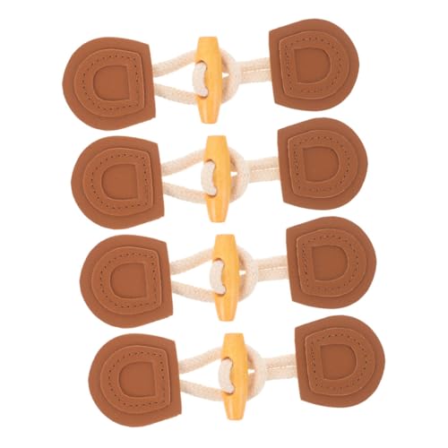ARTIBETTER 4 Sets Knopf Mantel Nähzubehör Knebelschnallen Pu Knebelverschlüsse Ersatzverschluss Schnalle Holz ARTIBETTER 4 Sets Knopf Mantel Nähzubehör Knebelschnallen Pu Knebelverschlüsse Ersatzverschluss Schnalle Holz von Artibetter