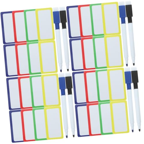 ARTIBETTER 4 Sets Magnetische Whiteboard Aufkleber Pinnwand Leere Namensmagnete Magnetische Trocken Abwischbare Etiketten Magnetisch Abwischbare Magnetetiketten Für Zufällige Farbe von Artibetter