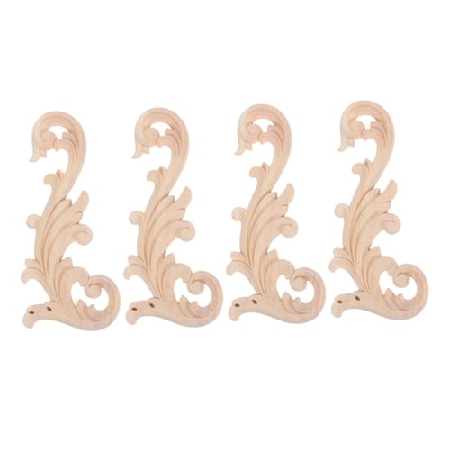 ARTIBETTER 4 Stück Abziehbilder für Holzschnitzereien Zierleisten aus Holz DIY -Applikationen für das Wandbett unbemalte, aus Holz geschnitzte Applikation Möbelapplikationen Beige ARTIBETTER 4 Stück Abziehbilder für Holzschnitzereien Zierleisten aus Holz DIY -Applikationen für das Wandbett unbemalte, aus Holz geschnitzte Applikation Möbelapplikationen Beige von Artibetter