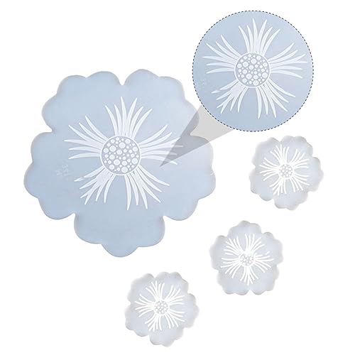 ARTIBETTER 4 Stück Diy Blumen Untersetzer Silikonform Set Teiliges Epoxidharz Gießform Set für Handgemachte Coaster Einfach zu Reinigen Platzsparend für Kreative Bastelprojekte von Artibetter