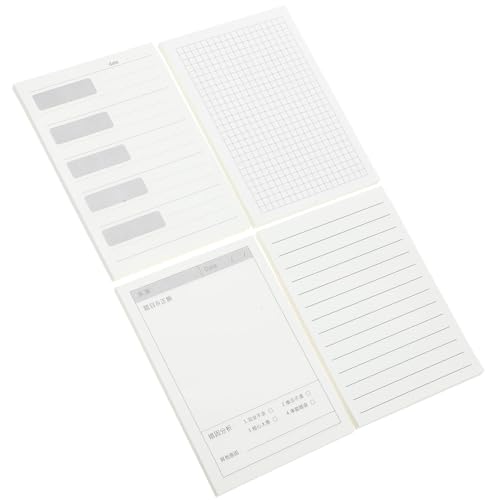 ARTIBETTER 4 Stück Falsches Fragebuchsatz Notizblock Klebestreifen klebrig selbstklebende Notizblöcke selbstklebende Memo-Aufkleber entzückende Klebelaschen Notepad abreißen Papier Weiß von Artibetter
