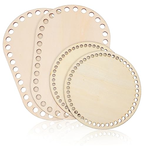 ARTIBETTER 4 Stück Holzböden für Häkelkörbe Oval Rund Natürliche Holzunterlagen für Diy Korbgestaltung für Häkeln mit Shirt Garn und Seil ARTIBETTER 4 Stück Holzböden für Häkelkörbe Oval Rund Natürliche Holzunterlagen für Diy Korbgestaltung für Häkeln mit Shirt Garn und Seil von Artibetter