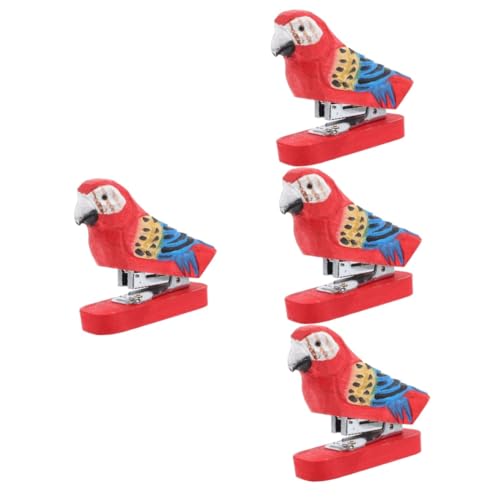 ARTIBETTER 4 Stück Holzhefter Mit Tiermotiv Niedliche Cartoon Tiere Für Kinderzimmer Kreatives Kind LED Schreibtisch Lustiger Holzhefter Mit Tiermotiv Handhefter Büro Kleine Hefter von Artibetter