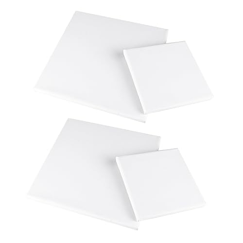 ARTIBETTER 4 Stück Leinwandrahmen Baumwolle Vorgezogene Malflächen für Öl und Acrylfarben für Künstler Leicht und Tragbar von Artibetter