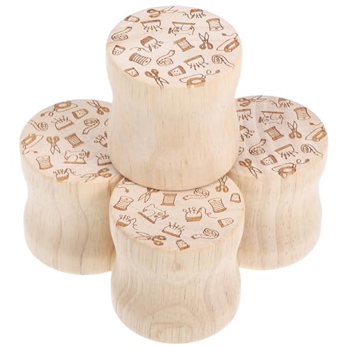 ARTIBETTER 4 Stück Nähklöppel Quiltvorräte quilter klöppel Schneiderklöppel zum Quilten Klöppel Klöppel-Nähwerkzeug Holz Beige von Artibetter