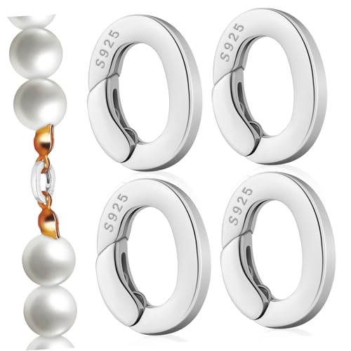 ARTIBETTER 4 Stück Schmuckschnalle Schmuckverschlüsse Aus Silber Halskettenclip Karabiner Mit Ovalem Verschluss Dünn Schließe Verkürzen Klein Halskette Mit Karabinerverschluss Silver Silber- ARTIBETTER 4 Stück Schmuckschnalle Schmuckverschlüsse Aus Silber Halskettenclip Karabiner Mit Ovalem Verschluss Dünn Schließe Verkürzen Klein Halskette Mit Karabinerverschluss Silver Silber- von Artibetter