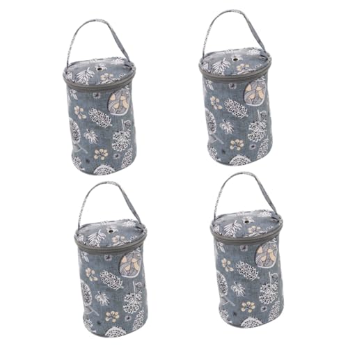 ARTIBETTER 4 Stück Stricktasche Stricken Aufbewahrungstasche Maschenmarkierer häkeln tragbare Häkeltasche Aufbewahrungstaschen Tragetasche zum Nähen gehäkelte Tasche Stoff von Artibetter