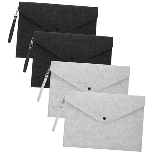 ARTIBETTER 4 Stück Teiliges Filz dokumentenmappe Robuster Snapverschluss Filzordner Tragbarer Dokumentenhalter X Dunkelgrau X Hellgrau Große Kapazität für Büro Schule Manager Stilvoll und ARTIBETTER 4 Stück Teiliges Filz dokumentenmappe Robuster Snapverschluss Filzordner Tragbarer Dokumentenhalter X Dunkelgrau X Hellgrau Große Kapazität für Büro Schule Manager Stilvoll und von Artibetter