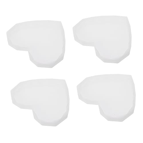 ARTIBETTER 4 Stück Teiliges Herzförmiges Silikonform für Epoxidharz Coaster Gießform für DIY Tischdekoration für Bastelprojekte Langlebig und Leicht zu Entformen von Artibetter