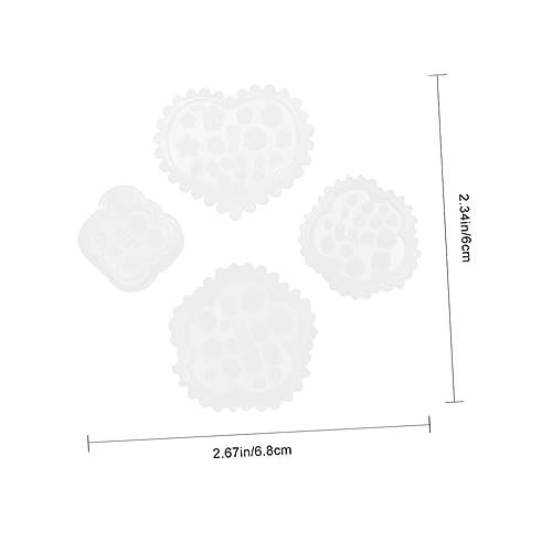 ARTIBETTER 4 Stück Teiliges Nagelkunst Silikonform DIY Gießform für Kristall Epoxid und Herzdesigns für Maniküre und Nagelstudio Tragbar und Leicht zu Bedienen von Artibetter
