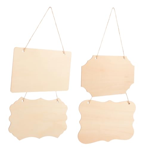 ARTIBETTER 4 Stück Türschild Für Haustiere Aus Holz Lackierbar Leer Handwerk Schild Aus Holz Plakette Aus Holzplatten Selber Machen Diy -holzplaque Unfertige Hängende Schilder Buchsbaum von Artibetter