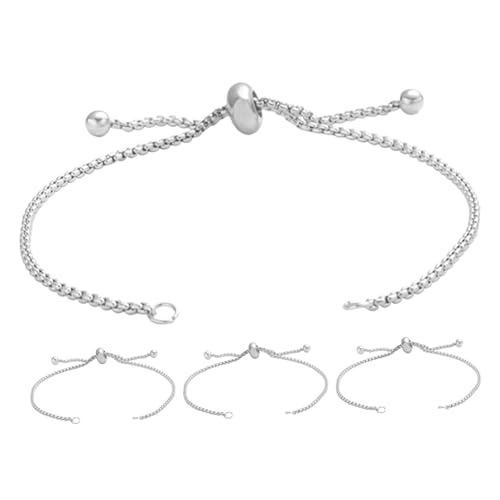 ARTIBETTER 4 Stück Verstellbare Schiebeketten aus Armbandverlängerungsketten für DIY Schmuckherstellung Widerstandsfähige Langlebige Schmuckzubehör für Damen ARTIBETTER 4 Stück Verstellbare Schiebeketten aus Armbandverlängerungsketten für DIY Schmuckherstellung Widerstandsfähige Langlebige Schmuckzubehör für Damen von Artibetter