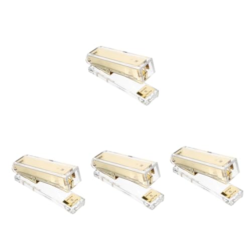 ARTIBETTER 4 Stücke Hefter Büro Heftklammern Schreibtisch Wesentliche Schreibtisch Liefert Klassenzimmer Liefert Goldene Acryl von Artibetter
