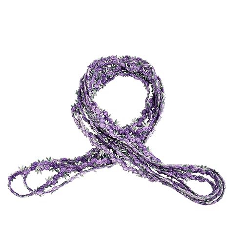 ARTIBETTER 4.5M Blumenborte für Hochzeitsdekoration DIY Haarschmuck und Bastelprojekte Breites Spitzenband Lila für Braut und Brautjungfern von Artibetter