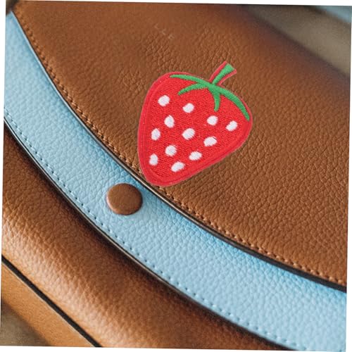 ARTIBETTER 40 Stück Erdbeer Aufnäher zum Aufbügeln und Aufnähen Bestickte Applikationen aus Langlebigem Bunte Diy Patches für Kleidung Taschen Hüte und Zubehör von Artibetter