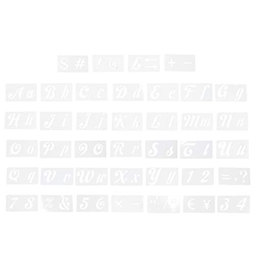 ARTIBETTER 40 Stück Teiliges Kreative Buchstaben und Zahlenschablonen für Wiederverwendbare Sprühmalvorlagen Umweltfreundlichem Pet Diy Zubehör Kreativität und Eltern Junge Mädchen von Artibetter