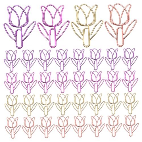 ARTIBETTER 40 Stück Tulpen-büroklammer Büroklammerhalter Dekoratives Papier Cilps Tulpeformierte Notenclips Kleine Papierklammern Blumenförmige Dokumentclips Blütenförmige Noten Clips Metall ARTIBETTER 40 Stück Tulpen-büroklammer Büroklammerhalter Dekoratives Papier Cilps Tulpeformierte Notenclips Kleine Papierklammern Blumenförmige Dokumentclips Blütenförmige Noten Clips Metall von Artibetter