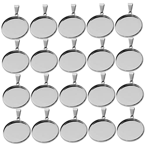 ARTIBETTER 40 Teiliges Schmuckherstellungsset Für Anhänger Aus Edelstahl Runde Tabletts Anhänger Halsketten Basisfassungen Für Halsketten Anhänger Lünetten Tabletts Halsketten Tablett ARTIBETTER 40 Teiliges Schmuckherstellungsset Für Anhänger Aus Edelstahl Runde Tabletts Anhänger Halsketten Basisfassungen Für Halsketten Anhänger Lünetten Tabletts Halsketten Tablett von Artibetter