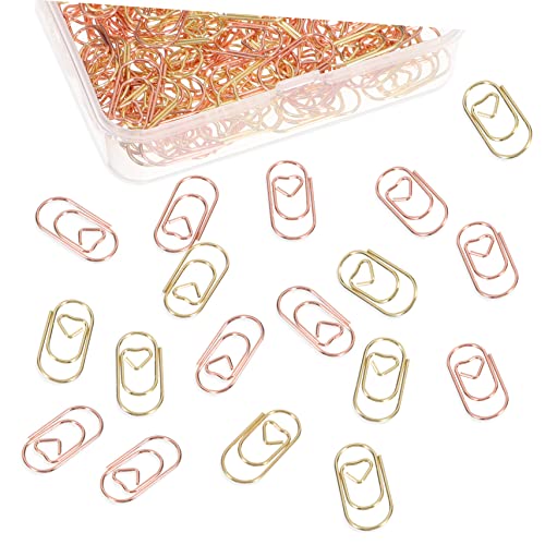 ARTIBETTER 400 Stück Herzförmige Büroklammern Set Gold Roségold Dekorative Papierclips für Büro Schule und Zuhause als Lesezeichen Organisieren von Notizen ARTIBETTER 400 Stück Herzförmige Büroklammern Set Gold Roségold Dekorative Papierclips für Büro Schule und Zuhause als Lesezeichen Organisieren von Notizen von Artibetter