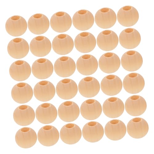 ARTIBETTER 400 Stück Holzperlen Rund Großlochige Holzperlen für Schmuckherstellung und DIY Bastelprojekte Naturbelassene Unlackierte für Handgefertigte Dekorationen und Accessoires von Artibetter