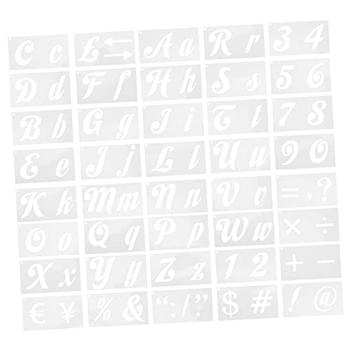 ARTIBETTER 40Blätter Alphabet Schablonen Kalligraphie Vorlagen Für Malprojekte Für DIY Karten Poster Und Bürodekoration Wiederverwendbar Große Hohle von Artibetter