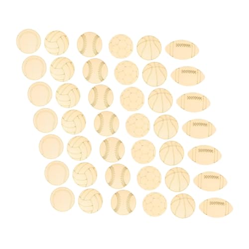 ARTIBETTER 42 Stück Teiliges Set Holz Ausschnitte Unlackierte DIY Bastelornamente für Sportpartys Einfach zu Bemalen für Kreative Projekte und ARTIBETTER 42 Stück Teiliges Set Holz Ausschnitte Unlackierte DIY Bastelornamente für Sportpartys Einfach zu Bemalen für Kreative Projekte und von Artibetter