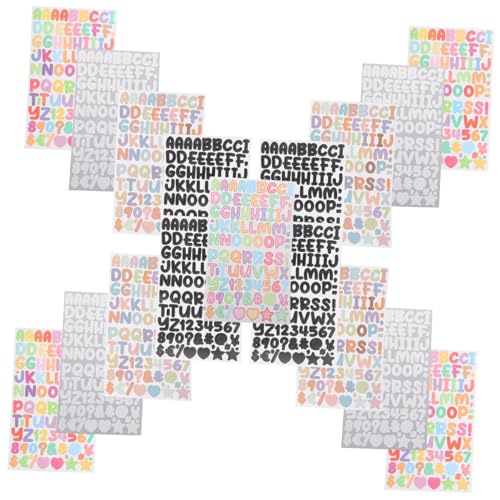 ARTIBETTER 45 Blatt Selbstklebende und Zahlenaufkleber Diy Alphabet Sticker für Scrapbooking Langlebig für Bastelprojekte Einfache Anwendung Kleber von Artibetter
