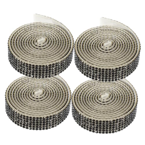ARTIBETTER 4Rollen DIY Strass Applikationen für Brautkleider Hochzeitszubehör Glänzende Strasssteine zur Dekoration von Kleidung Taschen und Bastelprojekten von Artibetter