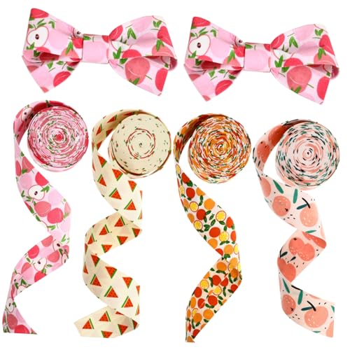 ARTIBETTER 4Rollen Geschenkband Ribbons Mit Fruchtmustern Yards Für Geschenkverpackung Bastelprojekte Und Dekorationen ARTIBETTER 4Rollen Geschenkband Ribbons Mit Fruchtmustern Yards Für Geschenkverpackung Bastelprojekte Und Dekorationen von Artibetter