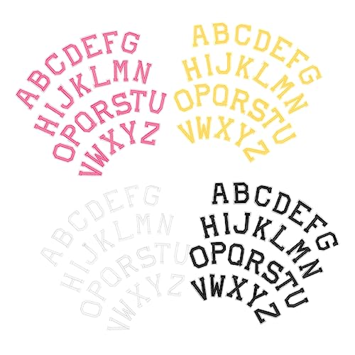 ARTIBETTER 4Sätze Alphabet Aufnäher zum Aufbügeln Teiliges Weiße Schwarze Gelbe für DIY Kleidung Taschen und Projekte Einfach ARTIBETTER 4Sätze Alphabet Aufnäher zum Aufbügeln Teiliges Weiße Schwarze Gelbe für DIY Kleidung Taschen und Projekte Einfach von Artibetter