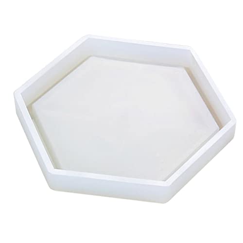 ARTIBETTER 4Stücke Silikon Untersetzerform für DIY Kristall Epoxy Gießform Quadratischer Hexagonaler und Runder Form Wiederverwendbar und Leicht zu Reinigen von Artibetter