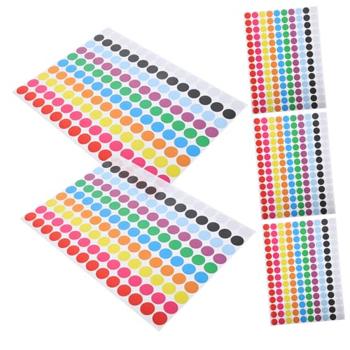 ARTIBETTER 5 Blätter Bunte Punktetiketten Punktfarbener Aufkleber kreis aufkleber Größe the office sticker beschriftungsschilder farbige aufkleber selber machen Klassifizierungspunktaufkleber von Artibetter