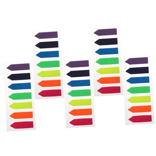 ARTIBETTER 5 Blätter Selbstklebende Seitenmarker Bunte Flaggen für Notizen Beschreibbare und Wiederverwendbare Etiketten für Büro und Zuhause Farben ARTIBETTER 5 Blätter Selbstklebende Seitenmarker Bunte Flaggen für Notizen Beschreibbare und Wiederverwendbare Etiketten für Büro und Zuhause Farben von Artibetter
