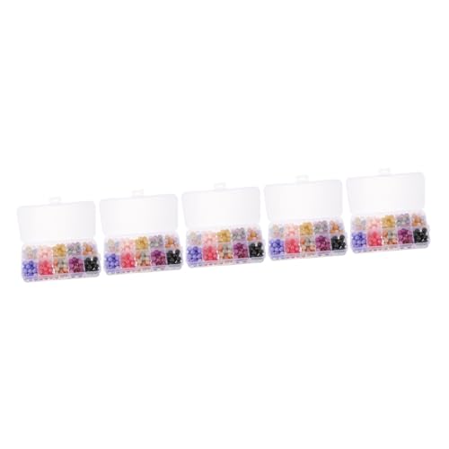 ARTIBETTER 5 Boxen Bunte Glasperlen für Diy Schmuck Runde Lose Bastelperlen für Armbänder und Kreative Bastelprojekte Elegant und Hautfreundlich von Artibetter
