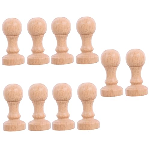 ARTIBETTER 5 Sätze Arbeitskorrektursiegel Briefmarken Basteln Carving Leer Stamper Handwerk Diy Stampfer Scrapbooking Holzstempel Mini-stempel Briefschließer Dekorative Siegel 2 Stücke * 5 von Artibetter