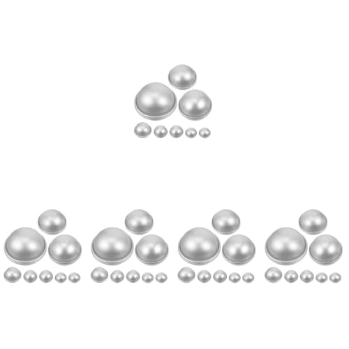 ARTIBETTER 5 Sätze Backform Salz Schimmel Form in Kugelform Ball Badeform Herstellung Badekugel-form Kugelform Selber Machen Kuchenform Aluminiumlegierung Silver 16 Stück * 5 von Artibetter