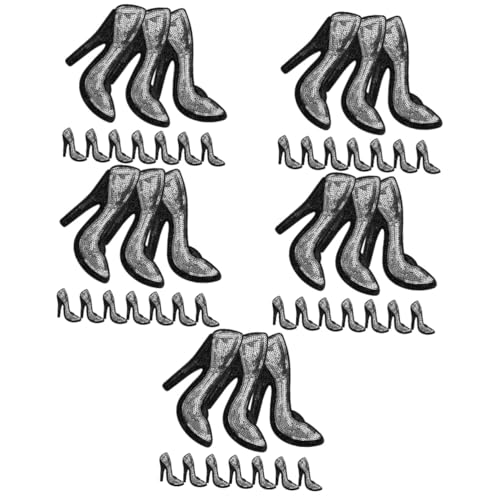 ARTIBETTER 5 Sätze Bestickte Aufnäher Applikationen Basteln Verzierungen Nähen Accessoire Gothic Aufnäher Dekorativ Glänzend Stickerei Stoff Kleidungsdekor 5 Paare * 5 von Artibetter